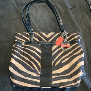 Coach Zebra Shoulder purse